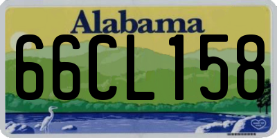 AL license plate 66CL158