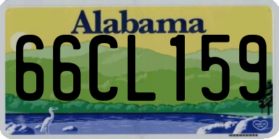 AL license plate 66CL159