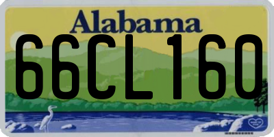 AL license plate 66CL160