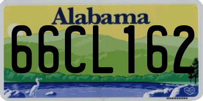 AL license plate 66CL162
