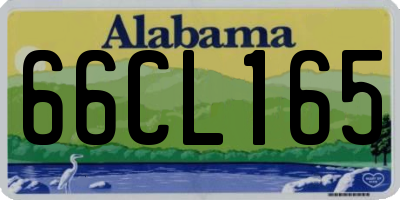 AL license plate 66CL165