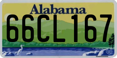 AL license plate 66CL167