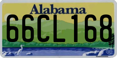 AL license plate 66CL168