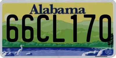 AL license plate 66CL170