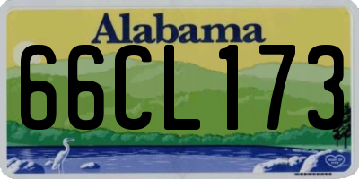 AL license plate 66CL173