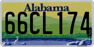 AL license plate 66CL174