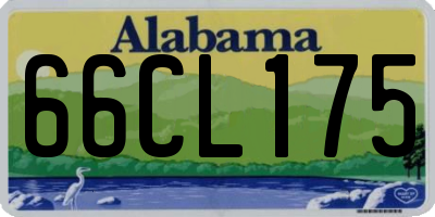 AL license plate 66CL175