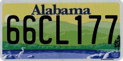 AL license plate 66CL177