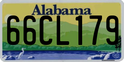 AL license plate 66CL179