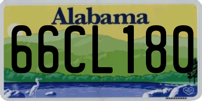 AL license plate 66CL180