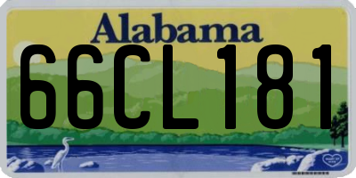 AL license plate 66CL181
