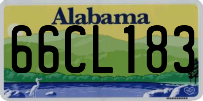 AL license plate 66CL183