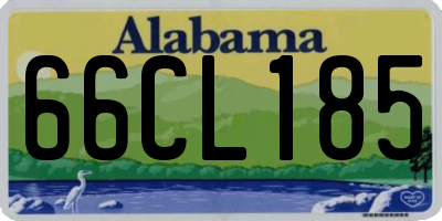 AL license plate 66CL185