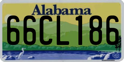 AL license plate 66CL186