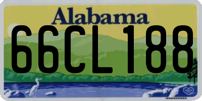 AL license plate 66CL188