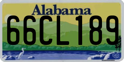 AL license plate 66CL189