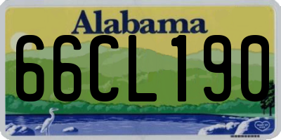 AL license plate 66CL190