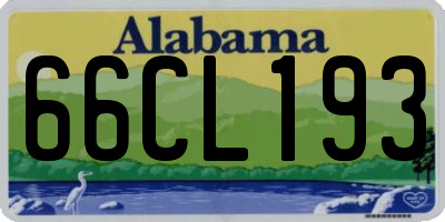 AL license plate 66CL193