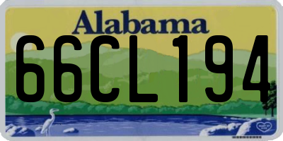 AL license plate 66CL194