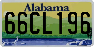 AL license plate 66CL196