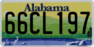 AL license plate 66CL197