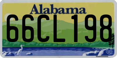 AL license plate 66CL198