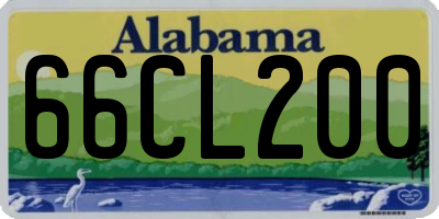 AL license plate 66CL200