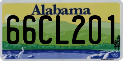 AL license plate 66CL201