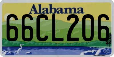 AL license plate 66CL206