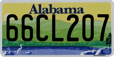 AL license plate 66CL207