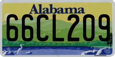 AL license plate 66CL209