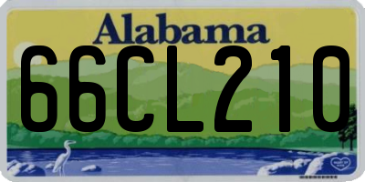 AL license plate 66CL210