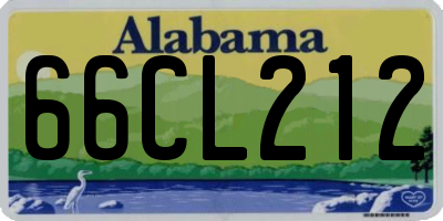 AL license plate 66CL212