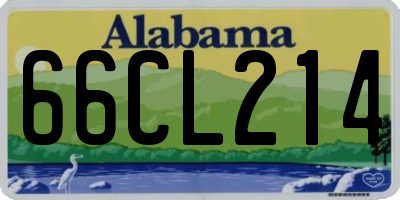 AL license plate 66CL214