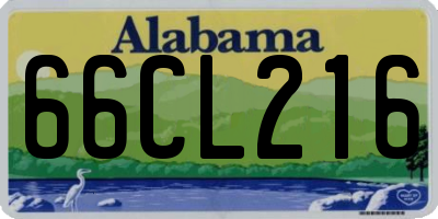 AL license plate 66CL216