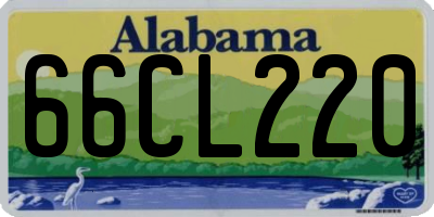 AL license plate 66CL220