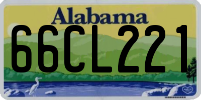 AL license plate 66CL221