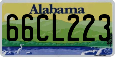 AL license plate 66CL223