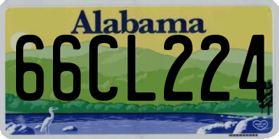 AL license plate 66CL224