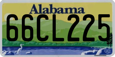 AL license plate 66CL225