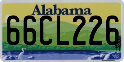 AL license plate 66CL226