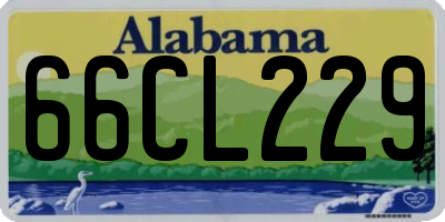 AL license plate 66CL229