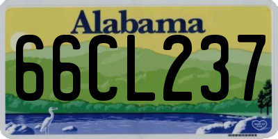 AL license plate 66CL237