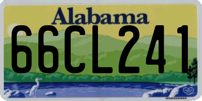 AL license plate 66CL241