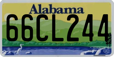 AL license plate 66CL244