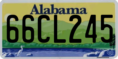 AL license plate 66CL245