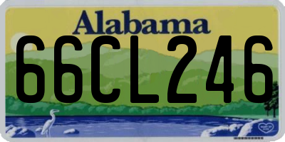 AL license plate 66CL246