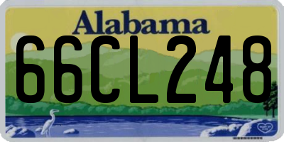 AL license plate 66CL248