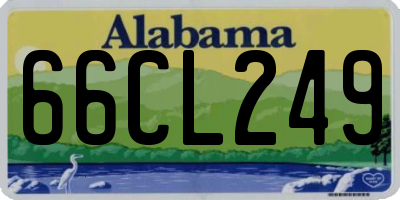 AL license plate 66CL249