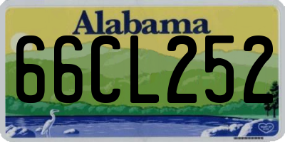 AL license plate 66CL252